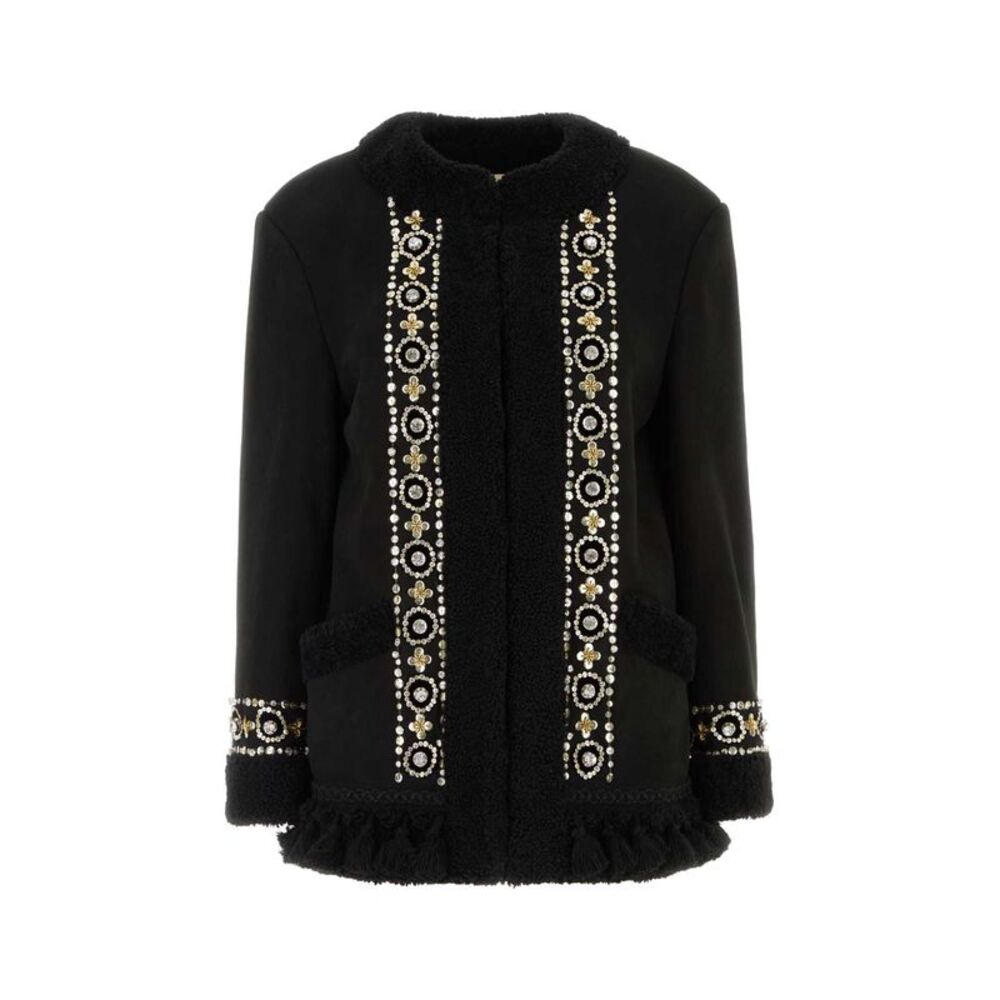 Valentino Garavani Women Black Shearling Jacket